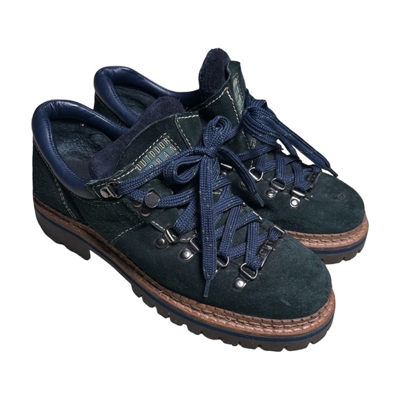 Outdoor Urban Terrain Suede Leather Hiking Boots Low Top Green Women's 9 - Picture 1 of 8